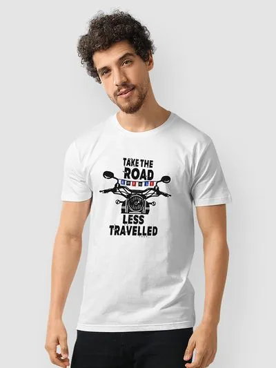 Buy Take The Road Less Travelled T-shirt for Men Online in India -Beyoung