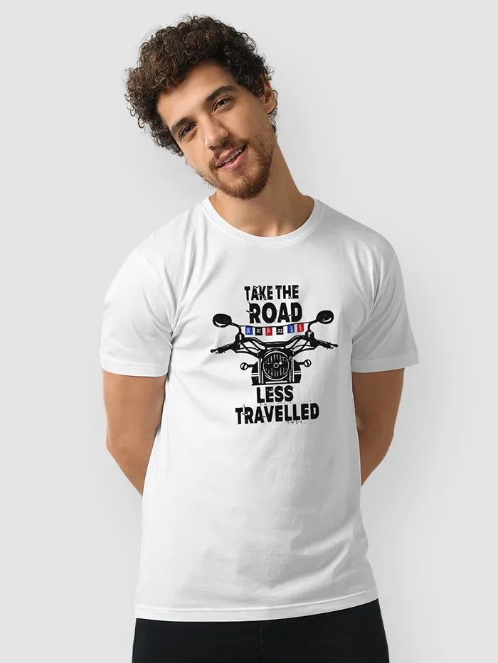 Buy Take The Road Less Travelled T-shirt for Men Online in India -Beyoung