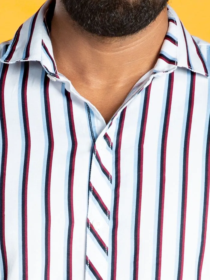 Buy White Triple Striped Shirts for Men Online in India -Beyoung