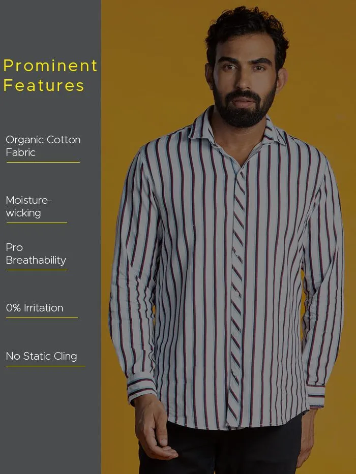 Buy White Triple Striped Shirts for Men Online in India -Beyoung