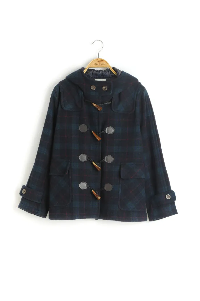 Caledonian Wool Duffle Coat (Tartan)