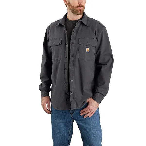 Carhartt Rugged Flex® Relaxed Fit Canvas Fleece-Lined Shirt Jacket