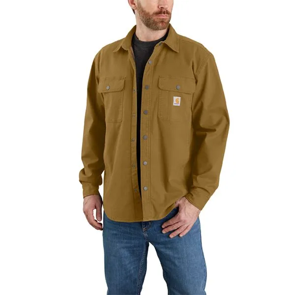 Carhartt Rugged Flex® Relaxed Fit Canvas Fleece-Lined Shirt Jacket