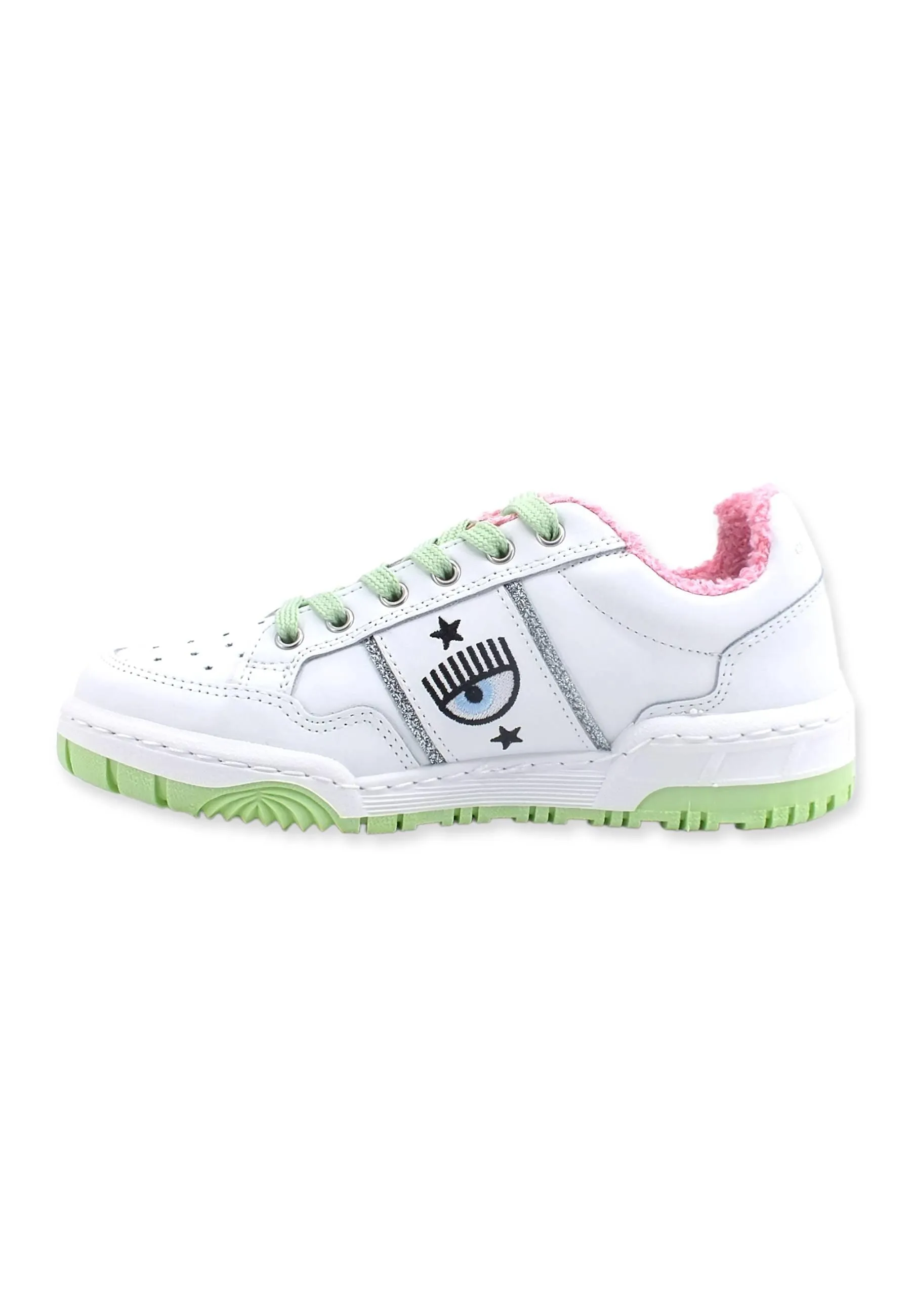 CHIARA FERRAGNI Sneaker Low Donna White Light Green CF3003-159