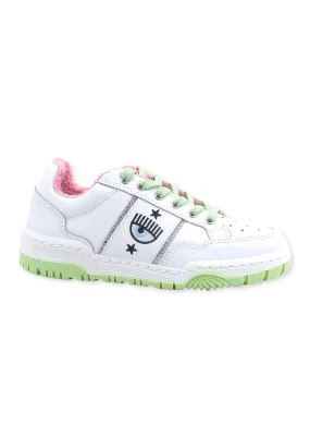 CHIARA FERRAGNI Sneaker Low Donna White Light Green CF3003-159