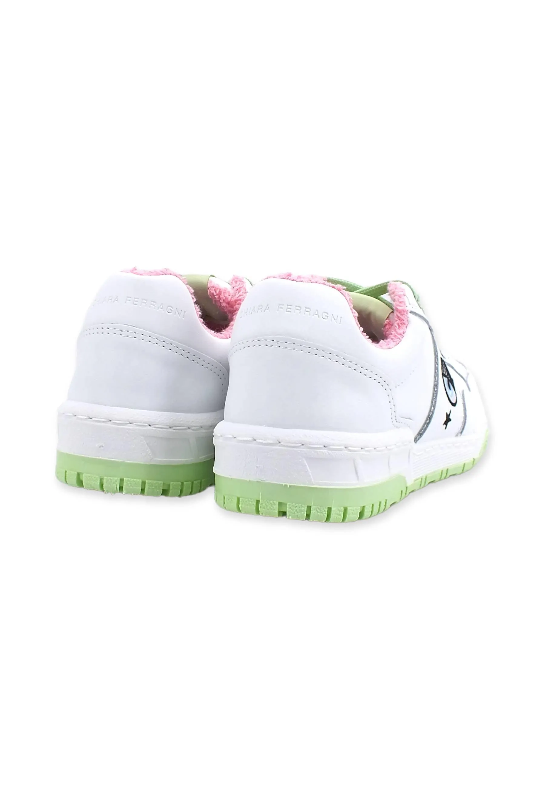 CHIARA FERRAGNI Sneaker Low Donna White Light Green CF3003-159