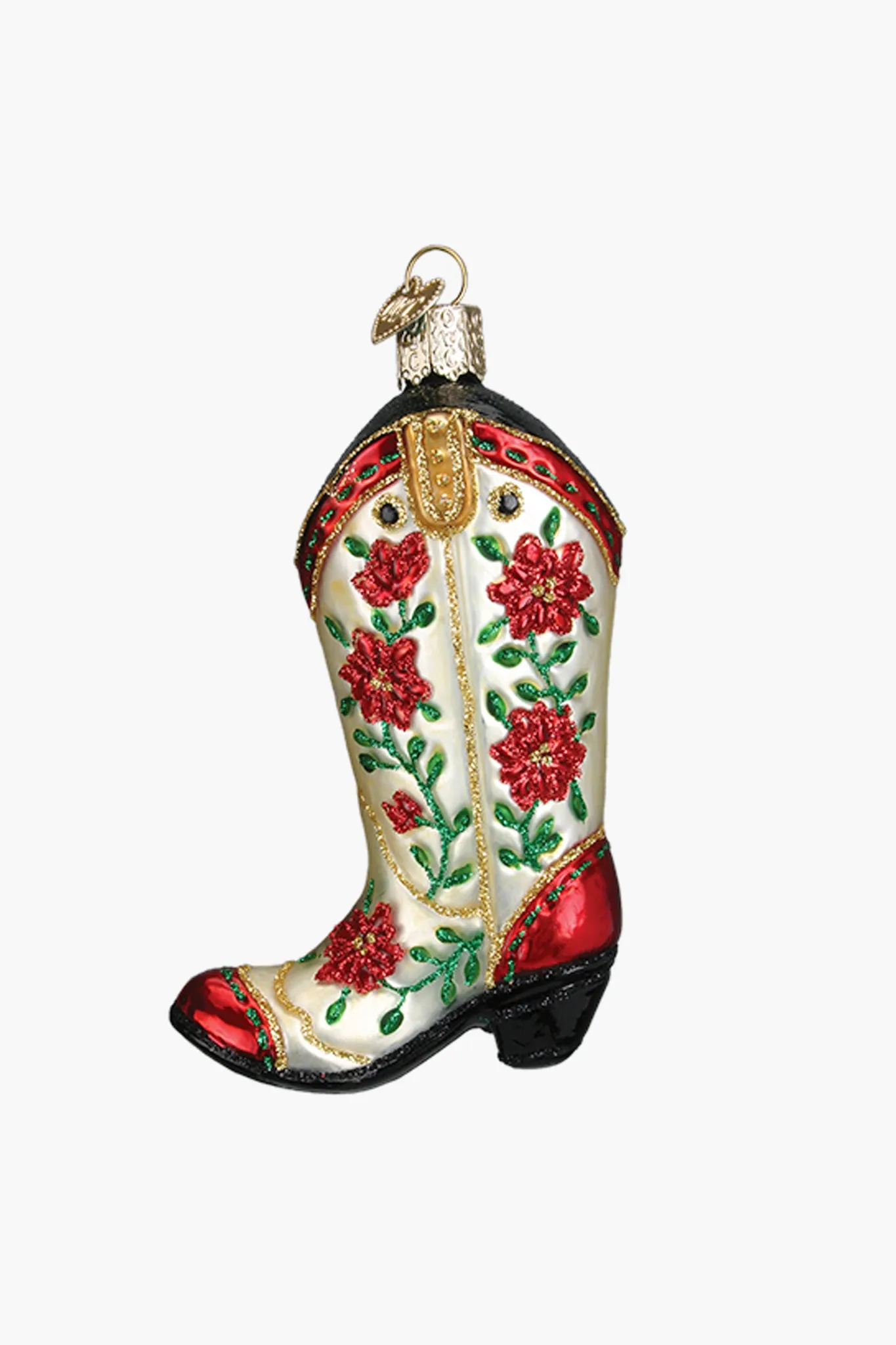 Christmas Cowgirl Boot Ornament