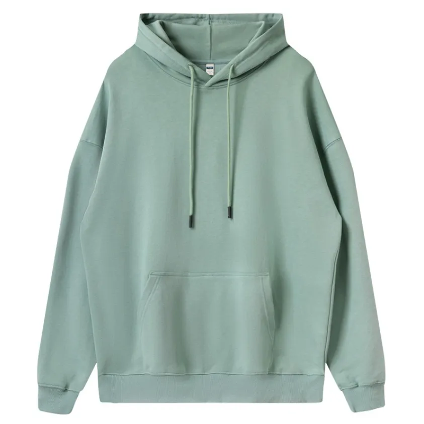 cotton unsex high quality solid color hoodies customized logo 9 colors