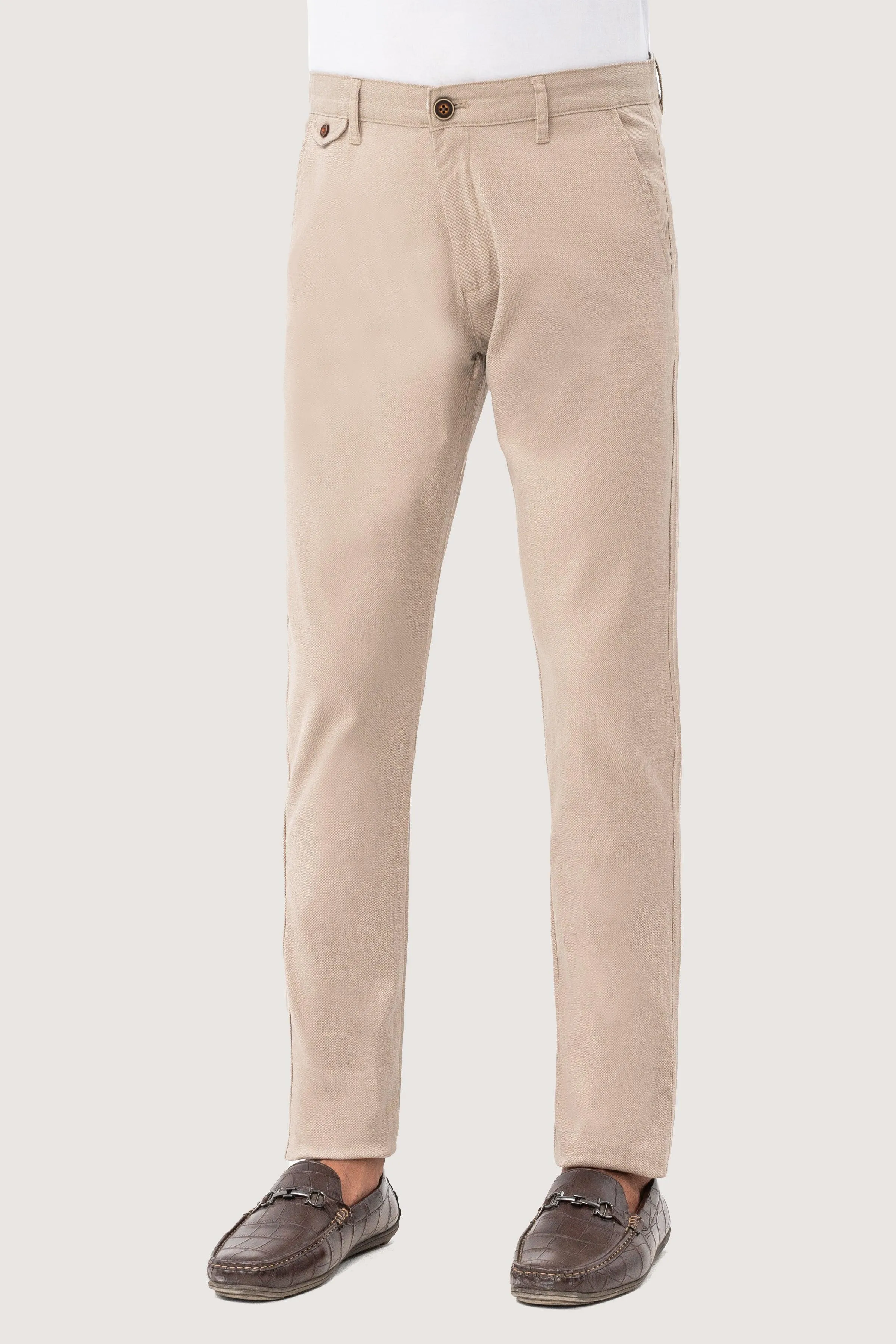 CROSS POCKET PRINTED PANT LIGHT KHAKI