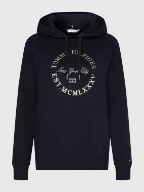 Curve Metallic Logo Organic Cotton Hoodie | Sweatshirts & Hoodies | Tommy Hilfiger