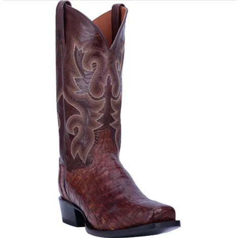 Dan Post Bayou Brass Genuine Caiman Tail Men’s Boot