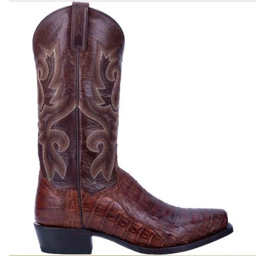 Dan Post Bayou Brass Genuine Caiman Tail Men’s Boot