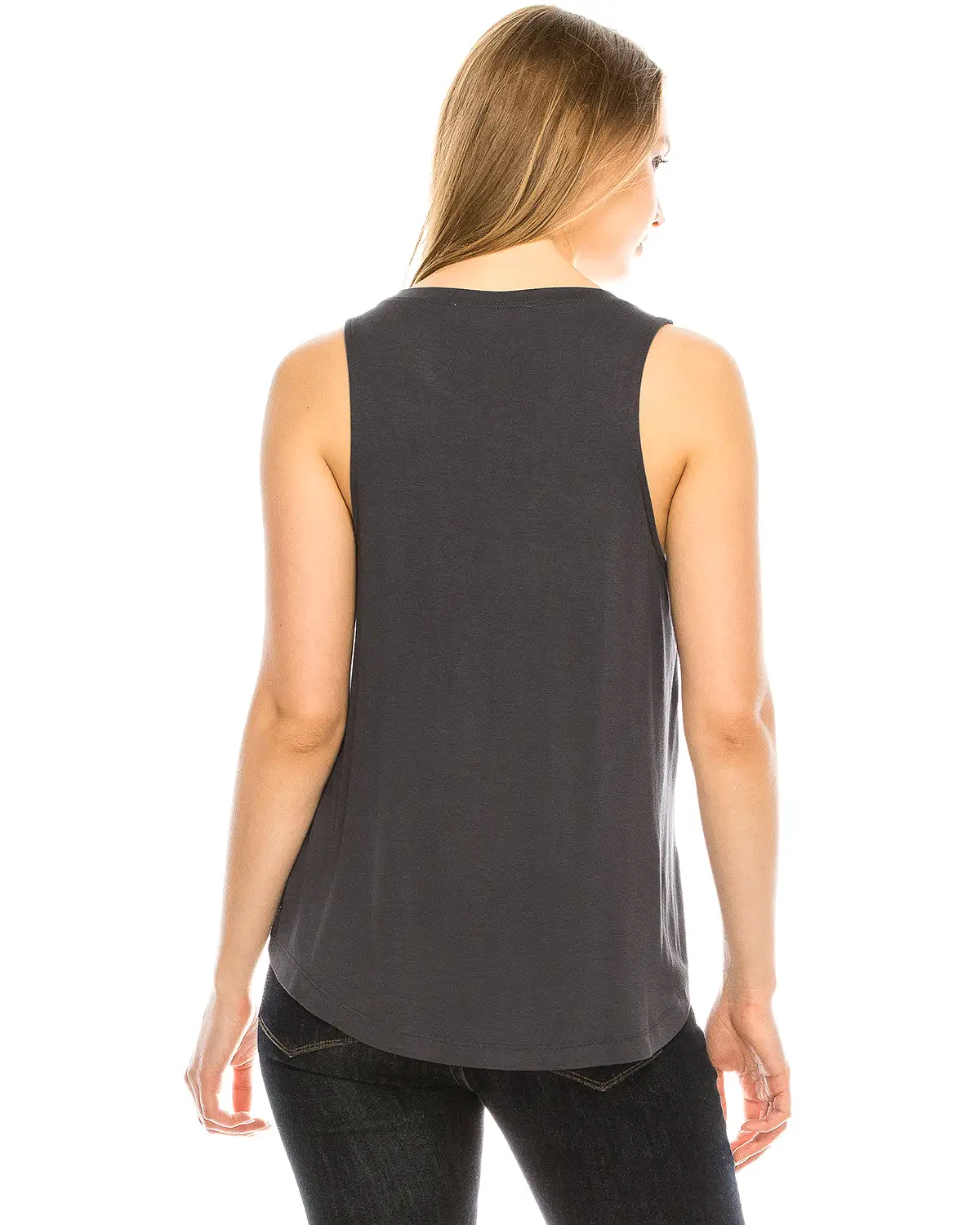 Dark Grey Tank Top Relaxed Fit