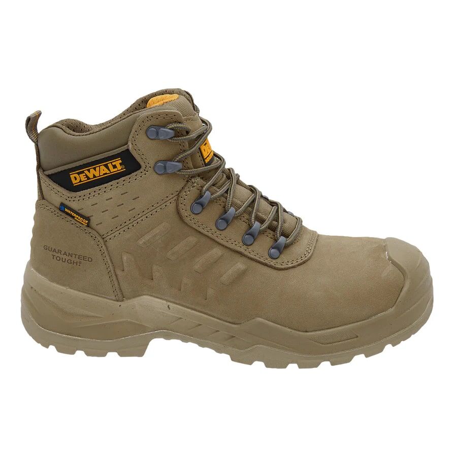 DEWALT Men's Bowman Waterproof Steel Toe Leather Safety Work Boot in Sand