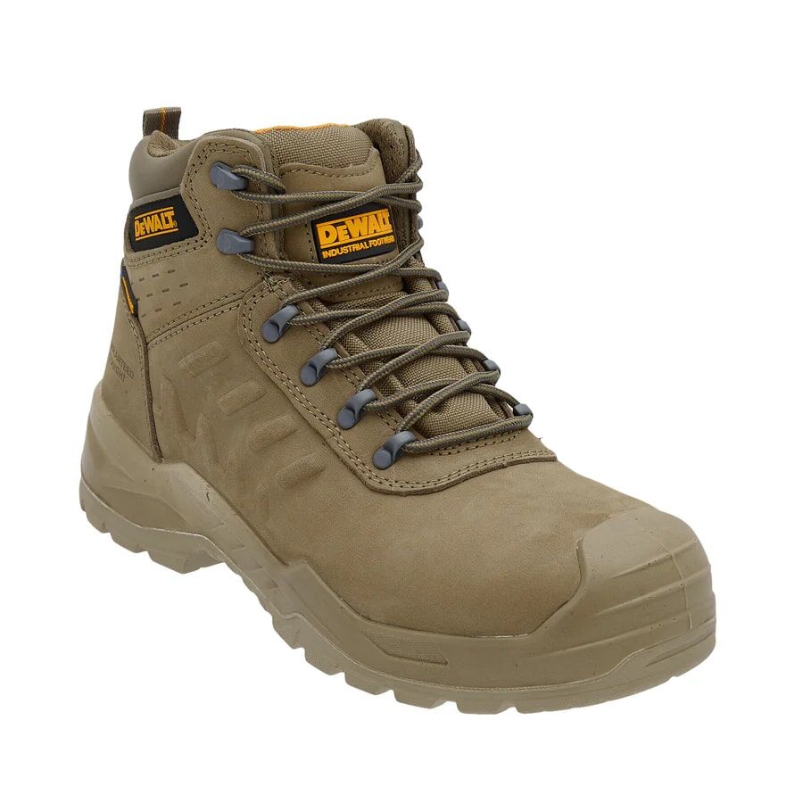 DEWALT Men's Bowman Waterproof Steel Toe Leather Safety Work Boot in Sand