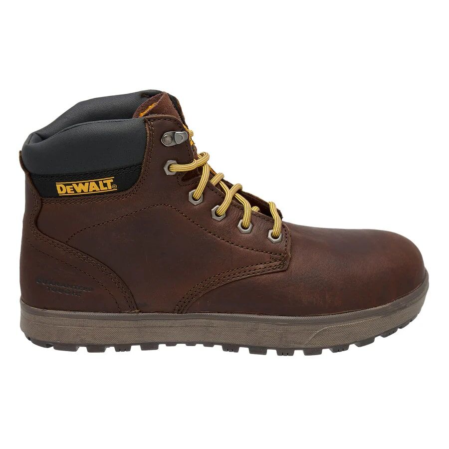 DEWALT Men's Plasma Plain Toe Leather Work Boot in Walnut Pitstop