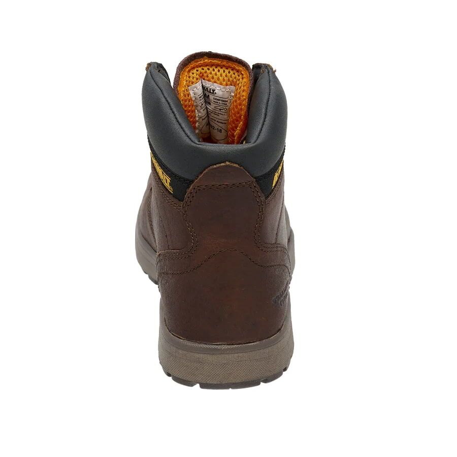 DEWALT Men's Plasma Plain Toe Leather Work Boot in Walnut Pitstop