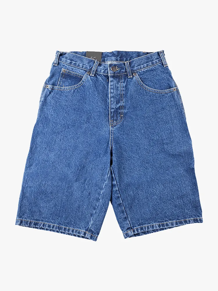 Dickies 11 Relaxed Fit Carpenter Denim Shorts - Stone Washed Indigo