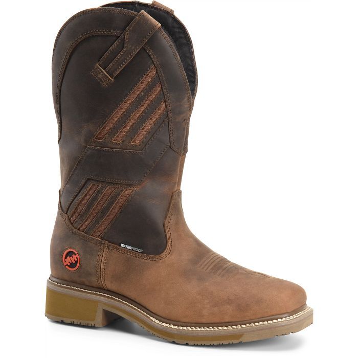 Double H Men's Equalizer Waterproof Composite Toe Western Boot in Brown