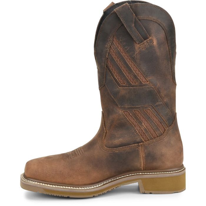 Double H Men's Equalizer Waterproof Composite Toe Western Boot in Brown