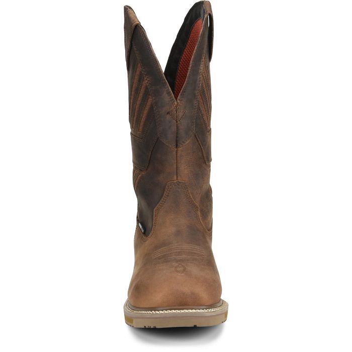 Double H Men's Equalizer Waterproof Composite Toe Western Boot in Brown