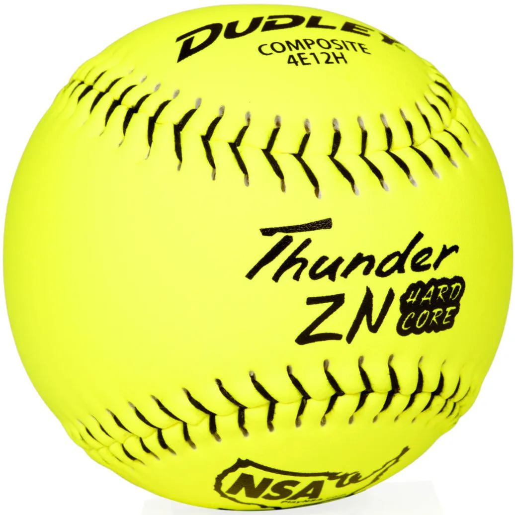 Dudley NSA Thunder ZN Hard Core ICON 12 44/400 Composite Slowpitch Softballs: 4E12H