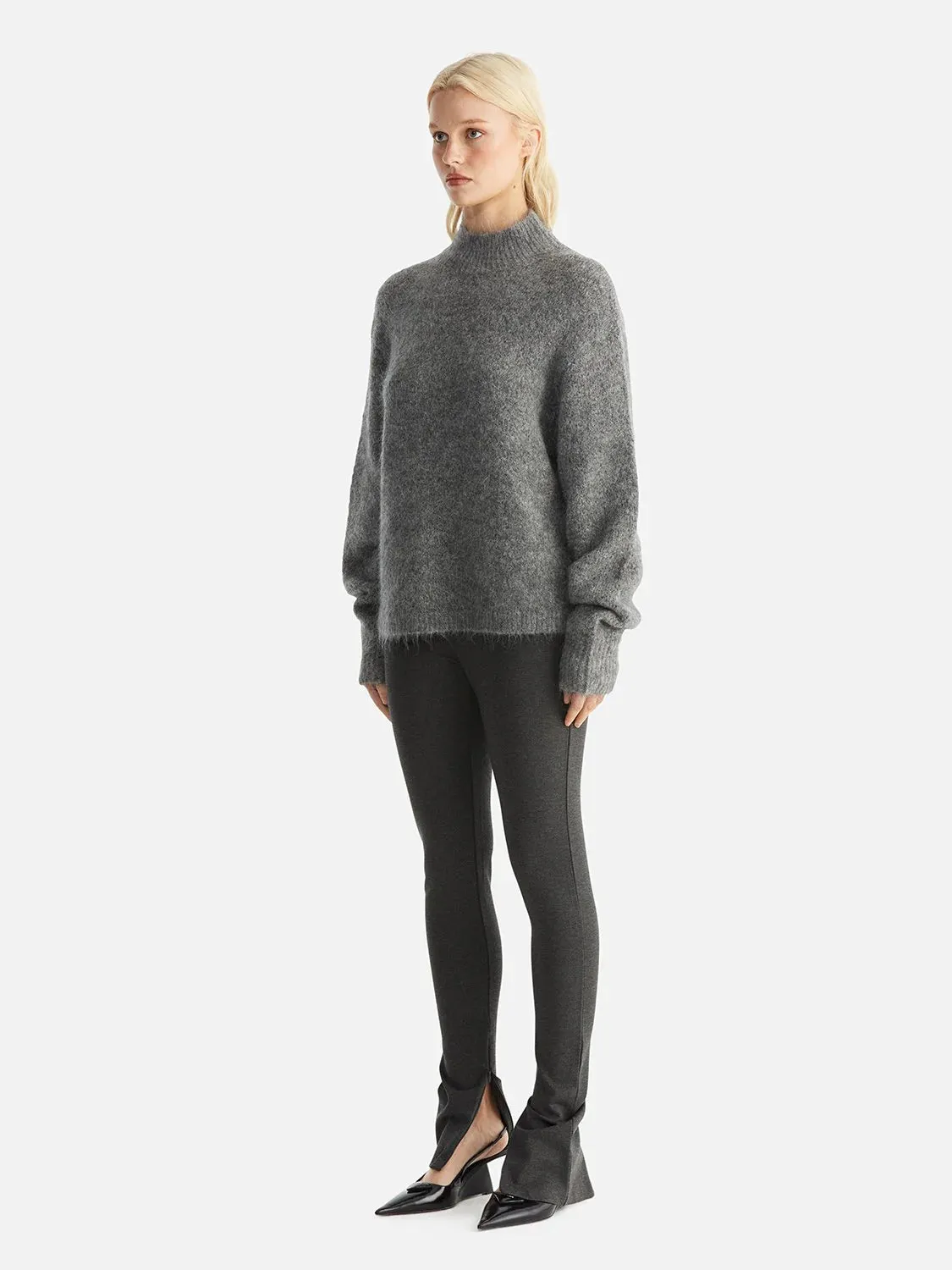 ENA PELLY - Nicola Mohair Knit - Charcoal