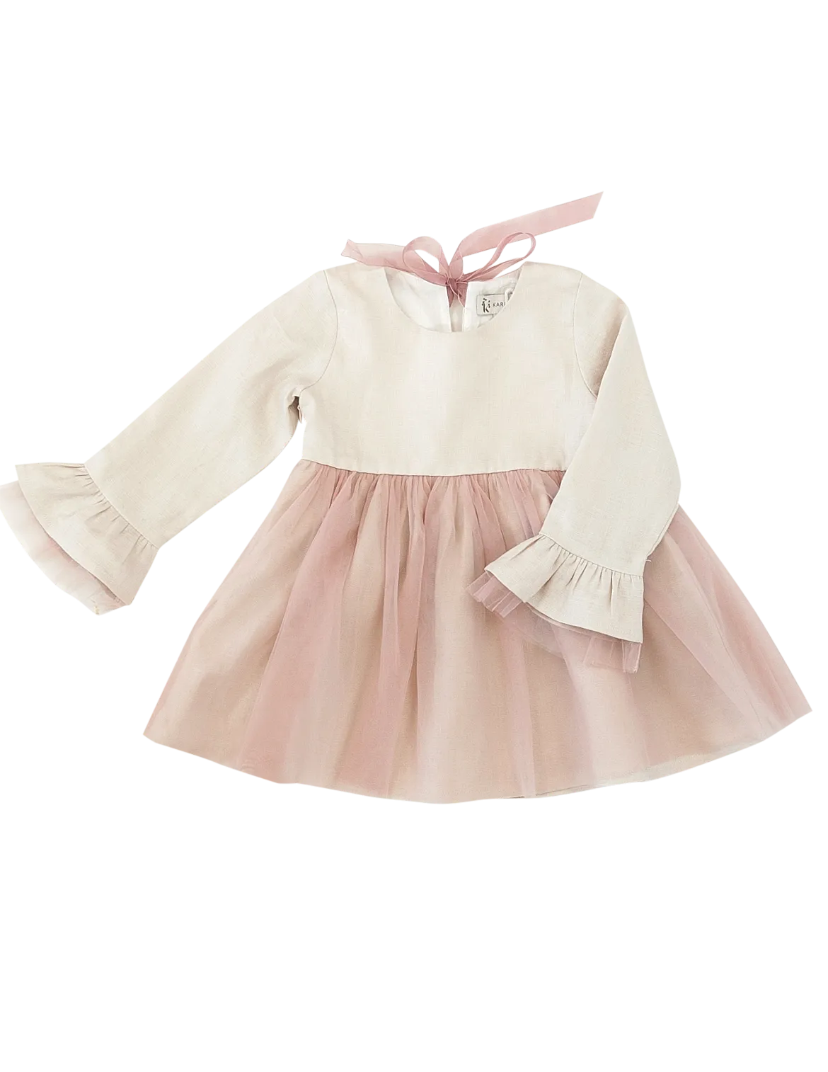 Ever After Linen Tutu Dress - Ivory Blush