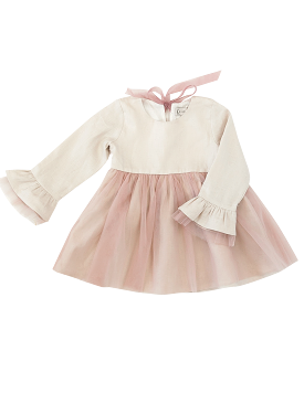 Ever After Linen Tutu Dress - Ivory Blush