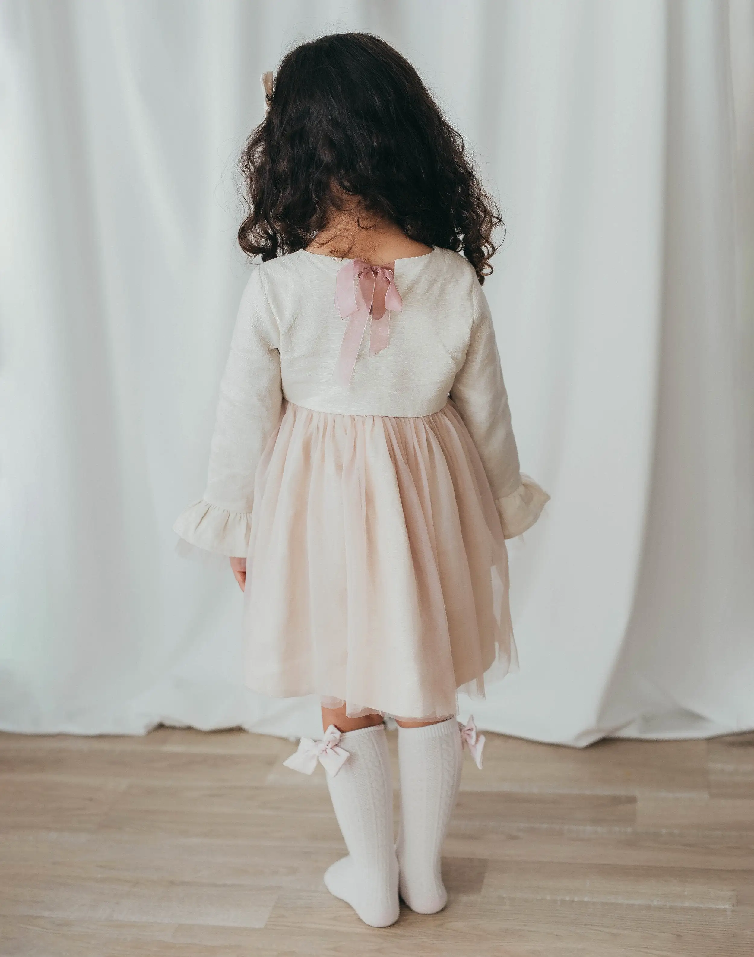 Ever After Linen Tutu Dress - Ivory Blush