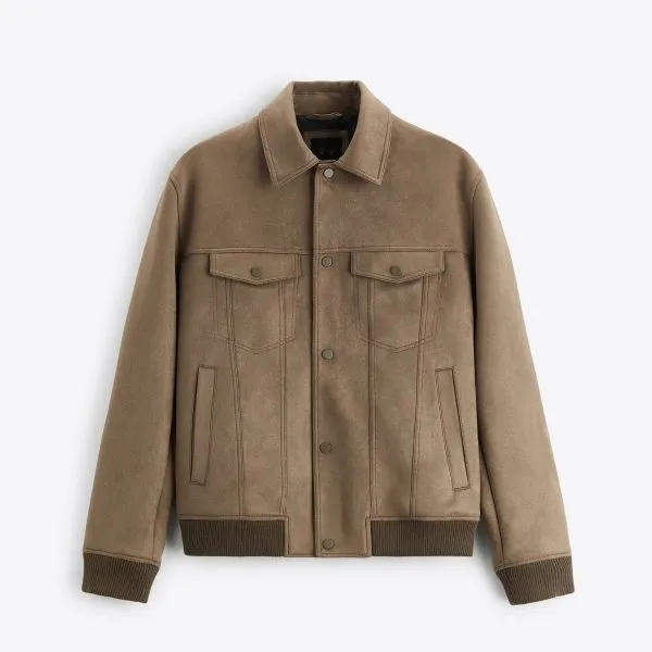 Faux suede smart jacket for men