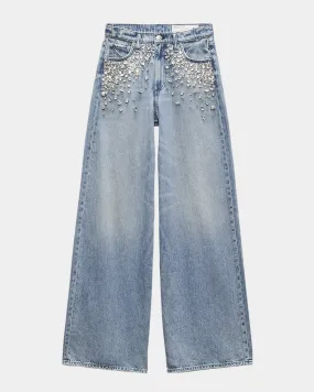 Featherweight Sofie High-Rise Wide Embellished Jeans