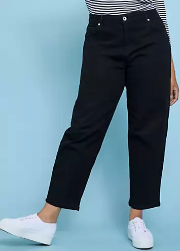 Feel Good Black Olivia Barrel Jeans by Freemans | Kaleidoscope