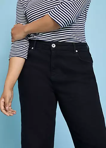 Feel Good Black Olivia Barrel Jeans by Freemans | Kaleidoscope