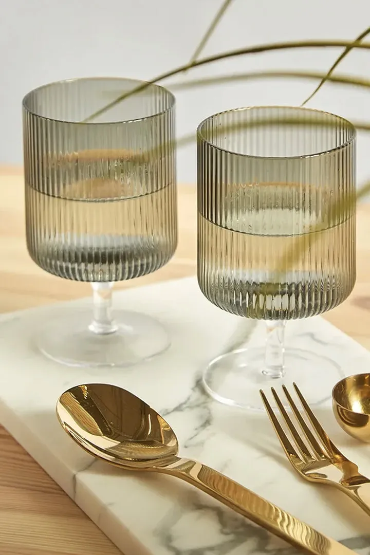 Ferm Living   2-Pack Ripple Wine Glasses  