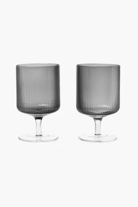 Ferm Living   2-Pack Ripple Wine Glasses  