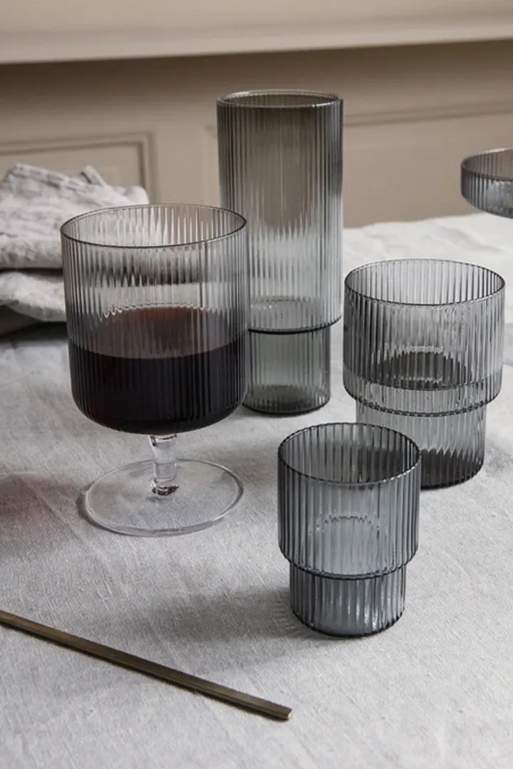 Ferm Living   2-Pack Ripple Wine Glasses  