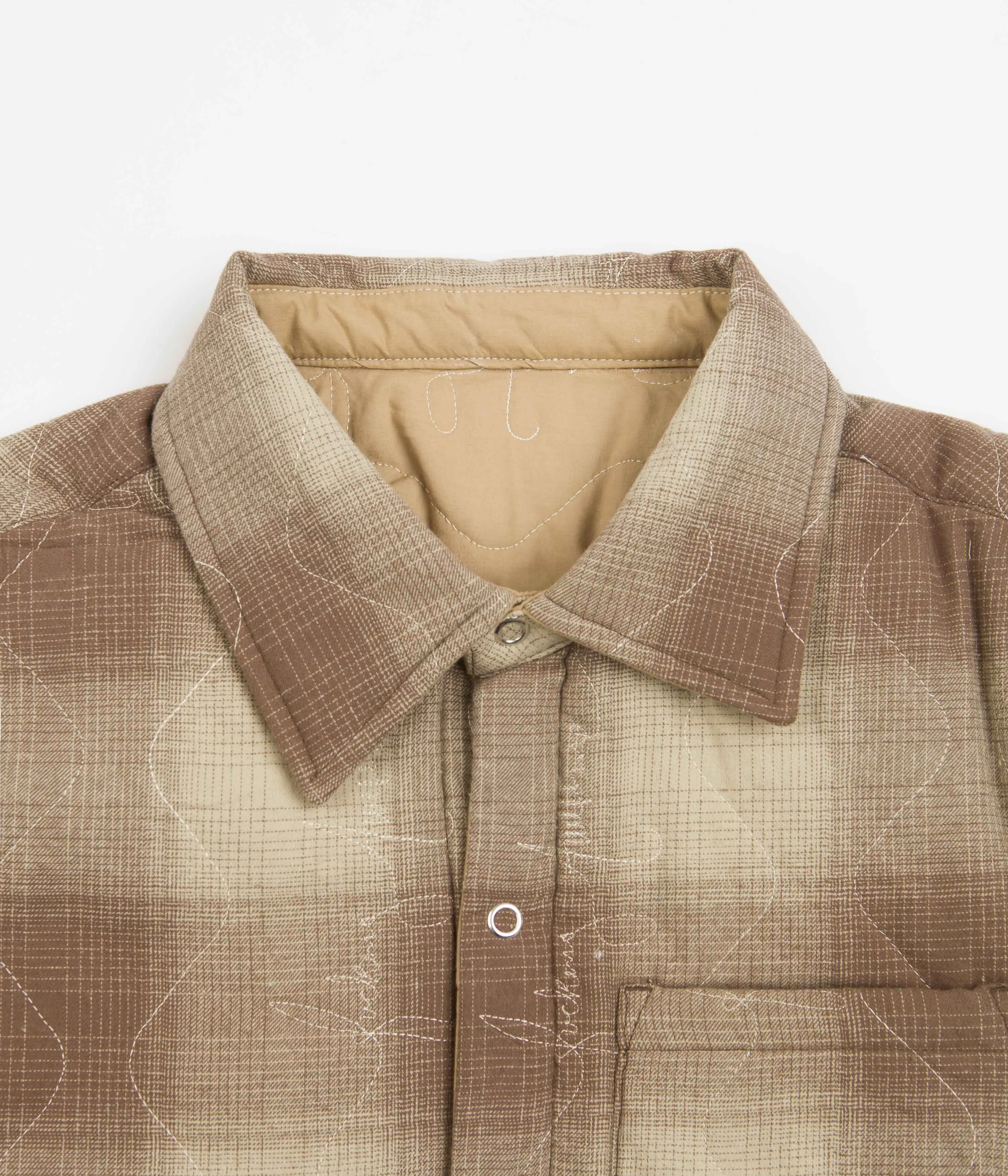 Fucking Awesome Lightweight Reversible Flannel Jacket - Tan / Brown