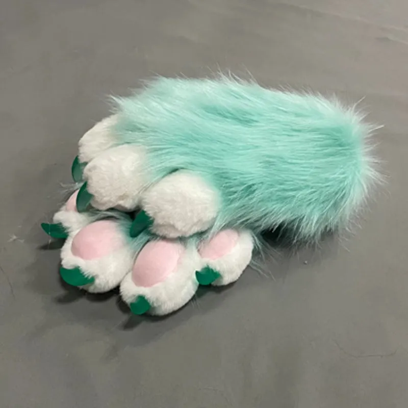 Furry Beast Claw Colored Beast Costume Claw Gloves Gloves Plush Fursuit Cosplay