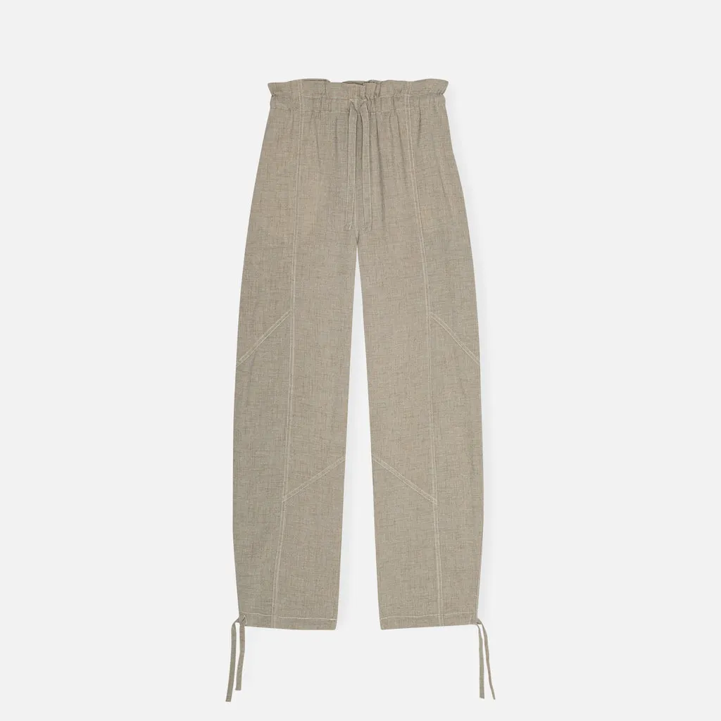 Ganni     light melange suiting pant