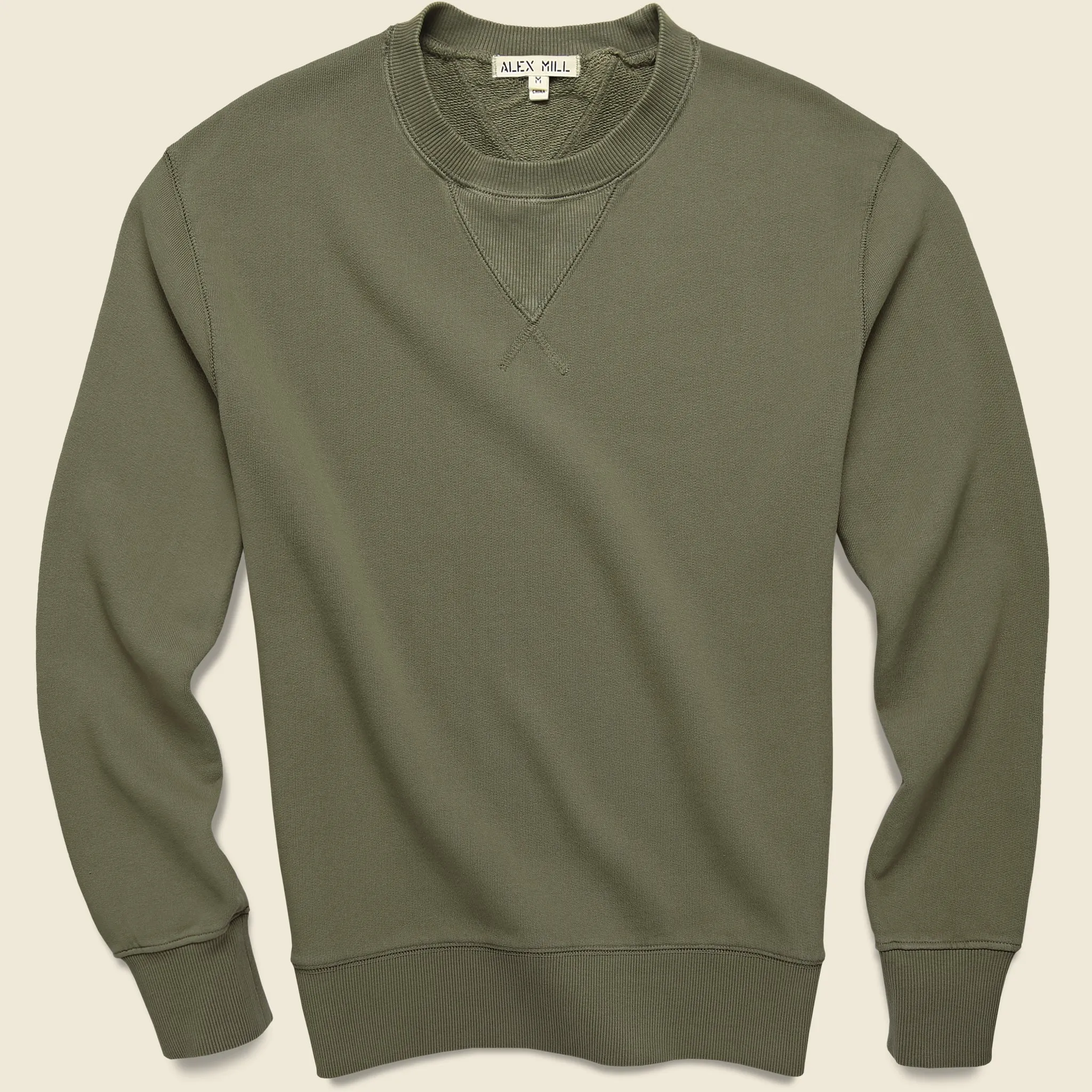 Garment Dyed Crewneck Sweatshirt - Olive