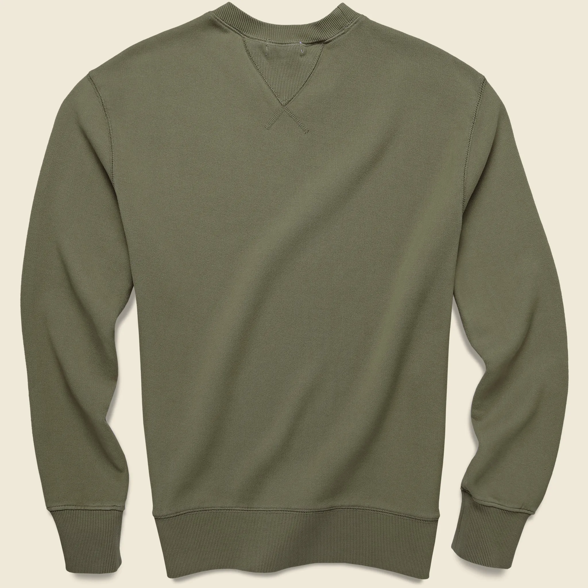 Garment Dyed Crewneck Sweatshirt - Olive