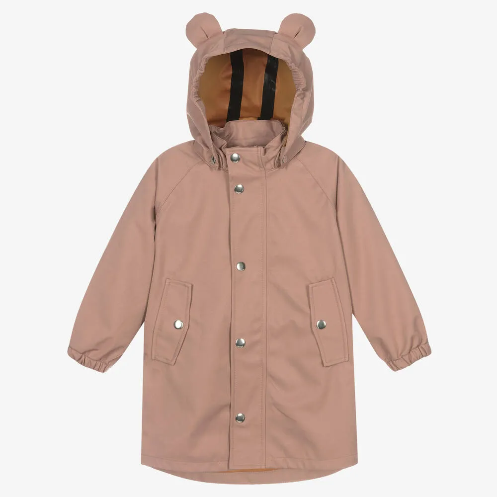 Girls Pink Waterproof Coat