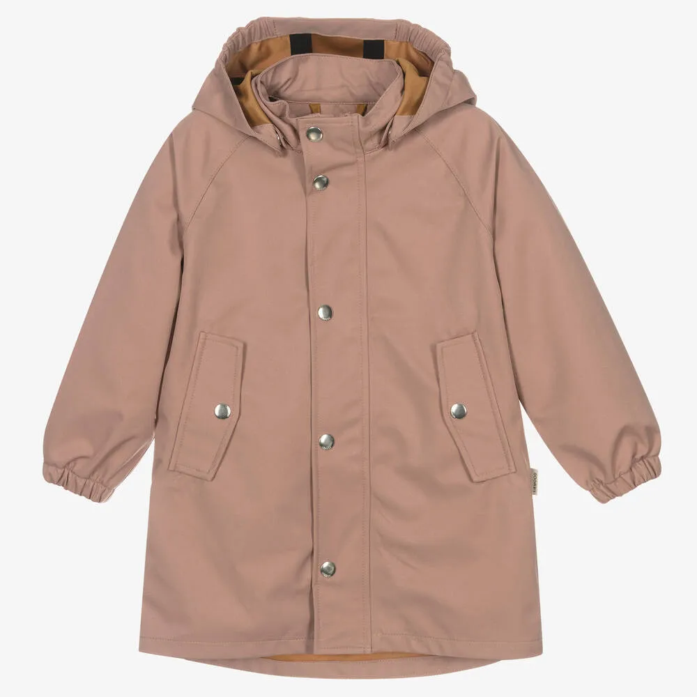 Girls Pink Waterproof Coat