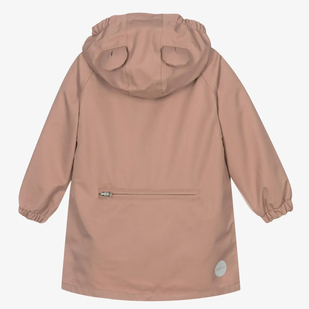 Girls Pink Waterproof Coat