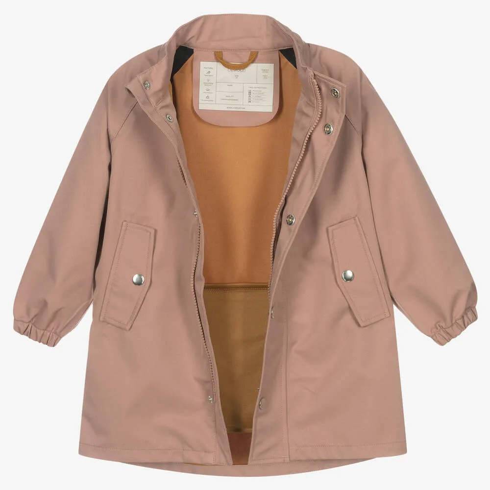 Girls Pink Waterproof Coat