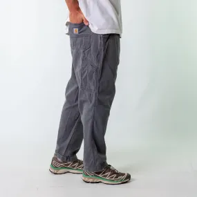 Grey 90s Carhartt Canvas Carpenter Jeans Baggy Pants (38x30)