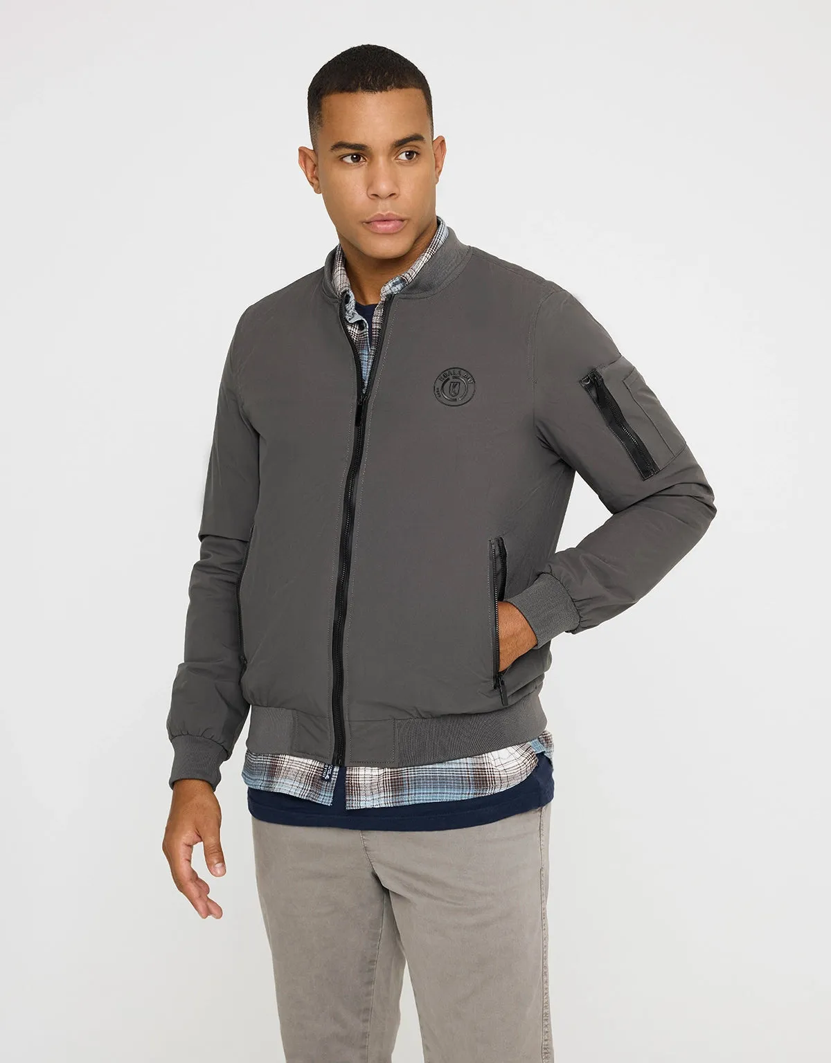 Grey Zip Jacket - Marloes