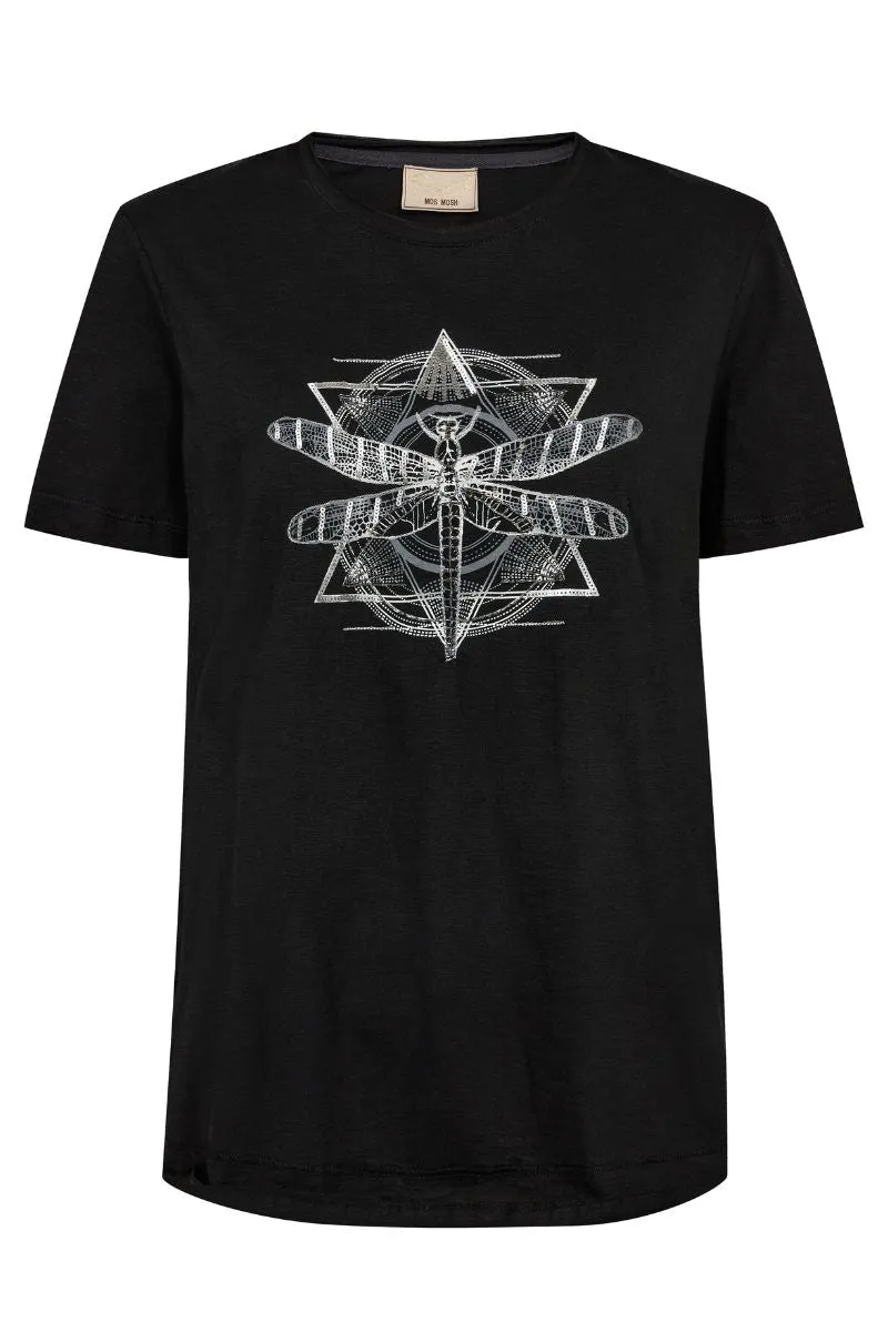 Gull O-SS Deco Tee  | Black | T-shirt fra Mos Mosh