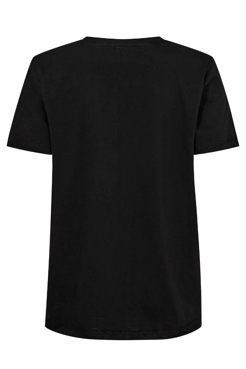 Gull O-SS Deco Tee  | Black | T-shirt fra Mos Mosh